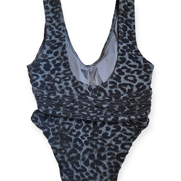 Toluca Black Velvet Leopard One Piece Swimsuit - Picture 3 of 6